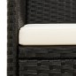 vidaXL Gartensofa 3-Sitzer mit Kissen Schwarz Poly Rattan vidaXL Gartensofa 3-Sitzer mit Kissen Schwarz Poly Rattan