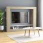vidaXL TV-Schrank Weiß und Sonoma-Eiche 152x22x113 cm Holzwerkstoff vidaXL TV-Schrank Weiß und Sonoma-Eiche 152x22x113 cm Holzwerkstoff