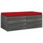 Garten-Paletten-Hocker 2 Stk. mit Kissen Kiefer Massivholz Garten-Paletten-Hocker 2 Stk. mit Kissen Kiefer Massivholz