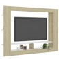 vidaXL TV-Schrank Weiß und Sonoma-Eiche 152x22x113 cm Holzwerkstoff vidaXL TV-Schrank Weiß und Sonoma-Eiche 152x22x113 cm Holzwerkstoff