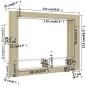 vidaXL TV-Schrank Weiß und Sonoma-Eiche 152x22x113 cm Holzwerkstoff vidaXL TV-Schrank Weiß und Sonoma-Eiche 152x22x113 cm Holzwerkstoff