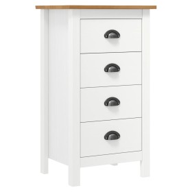 vidaXL Sideboard Hill Weiß 46x35x80 cm Massivholz Kiefer