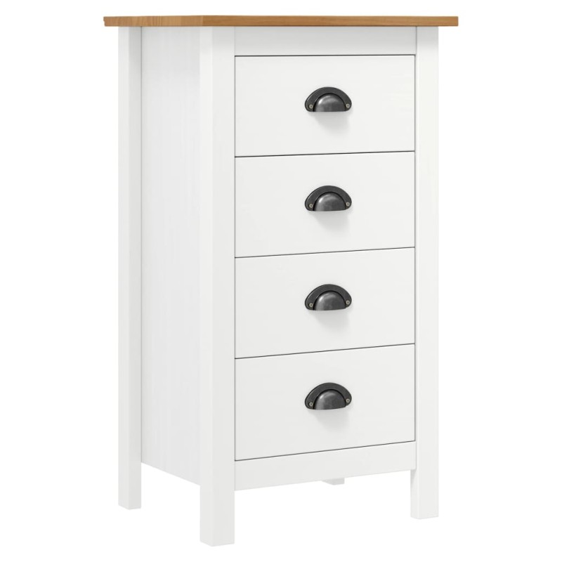 vidaXL Sideboard Hill Weiß 46x35x80 cm Massivholz Kiefer vidaXL Sideboard Hill Weiß 46x35x80 cm Massivholz Kiefer