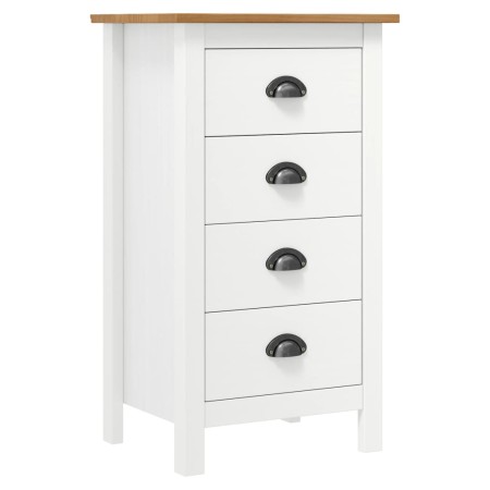 vidaXL Sideboard Hill Weiß 46x35x80 cm Massivholz Kiefer