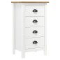 vidaXL Sideboard Hill Weiß 46x35x80 cm Massivholz Kiefer vidaXL Sideboard Hill Weiß 46x35x80 cm Massivholz Kiefer