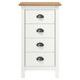 vidaXL Sideboard Hill Weiß 46x35x80 cm Massivholz Kiefer