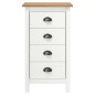 vidaXL Sideboard Hill Weiß 46x35x80 cm Massivholz Kiefer vidaXL Sideboard Hill Weiß 46x35x80 cm Massivholz Kiefer