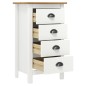 vidaXL Sideboard Hill Weiß 46x35x80 cm Massivholz Kiefer vidaXL Sideboard Hill Weiß 46x35x80 cm Massivholz Kiefer