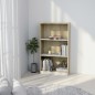vidaXL Bücherregal 3 Fächer Weiß&Sonoma-Eiche 60x24x109 Holzwerkstoff vidaXL Bücherregal 3 Fächer Weiß&Sonoma-Eiche 60x24x109 Holzwerkstoff