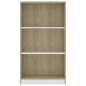 vidaXL Bücherregal 3 Fächer Weiß&Sonoma-Eiche 60x24x109 Holzwerkstoff vidaXL Bücherregal 3 Fächer Weiß&Sonoma-Eiche 60x24x109 Holzwerkstoff
