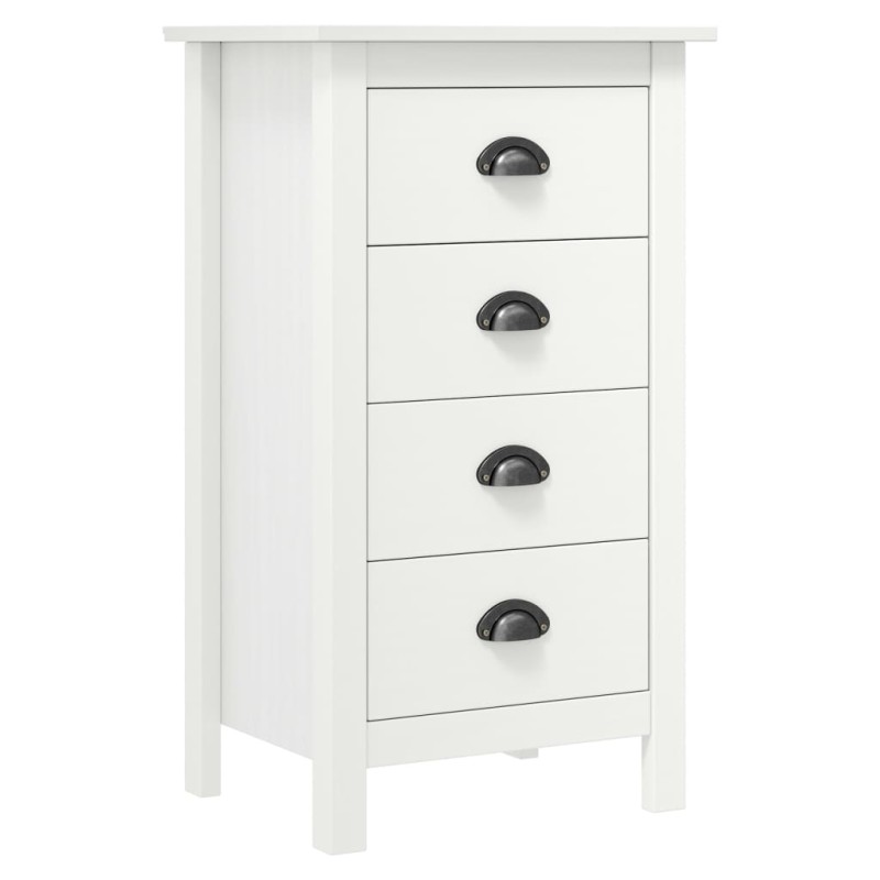 vidaXL Sideboard Hill Weiß 46x35x80 cm Massivholz Kiefer vidaXL Sideboard Hill Weiß 46x35x80 cm Massivholz Kiefer