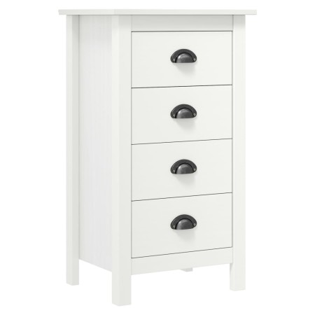 vidaXL Sideboard Hill Weiß 46x35x80 cm Massivholz Kiefer