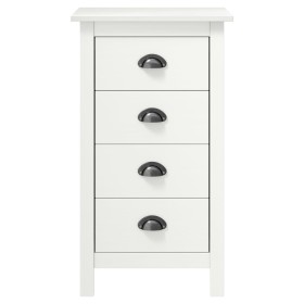 vidaXL Sideboard Hill Weiß 46x35x80 cm Massivholz Kiefer