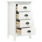 vidaXL Sideboard Hill Weiß 46x35x80 cm Massivholz Kiefer vidaXL Sideboard Hill Weiß 46x35x80 cm Massivholz Kiefer