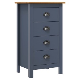 vidaXL Sideboard Hill Grau 46x35x80 cm Massivholz Kiefer