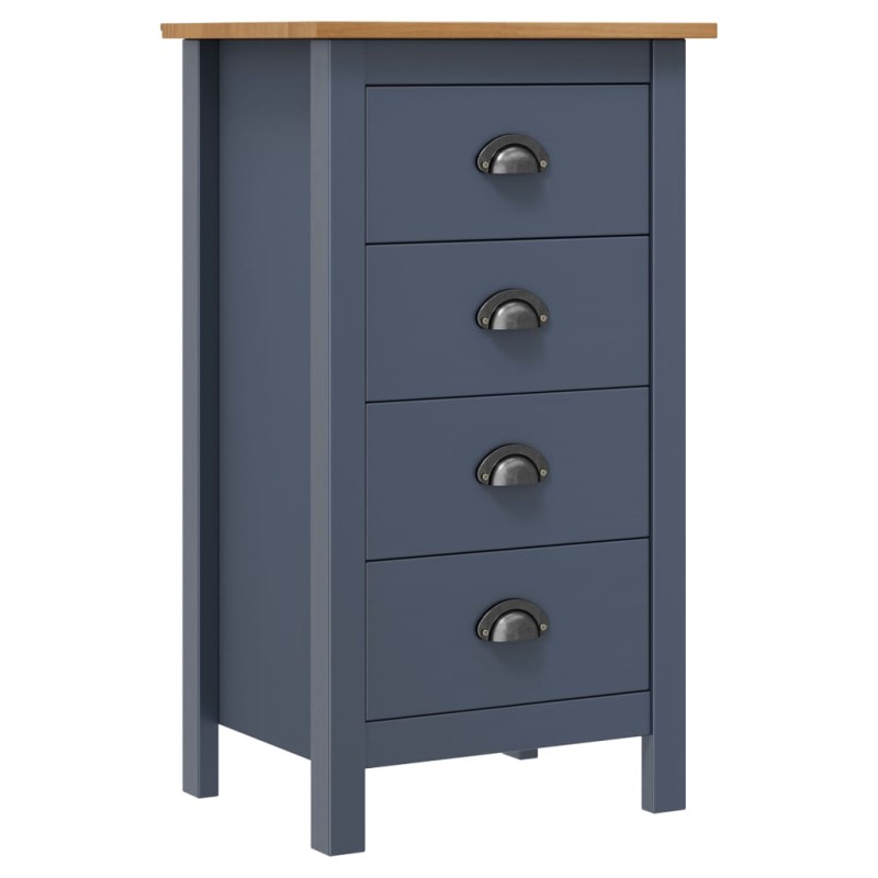 vidaXL Sideboard Hill Grau 46x35x80 cm Massivholz Kiefer vidaXL Sideboard Hill Grau 46x35x80 cm Massivholz Kiefer