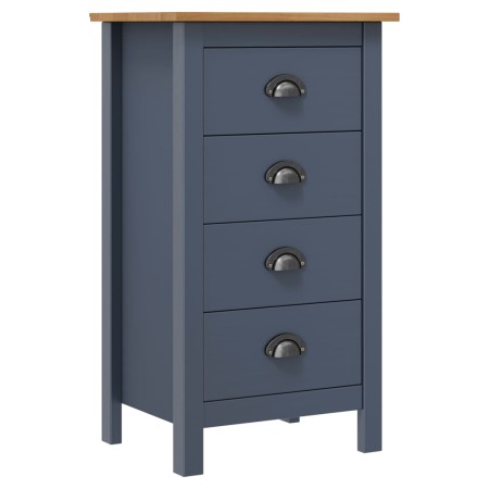 vidaXL Sideboard Hill Grau 46x35x80 cm Massivholz Kiefer