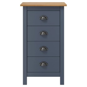 vidaXL Sideboard Hill Grau 46x35x80 cm Massivholz Kiefer