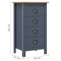 vidaXL Sideboard Hill Grau 46x35x80 cm Massivholz Kiefer vidaXL Sideboard Hill Grau 46x35x80 cm Massivholz Kiefer