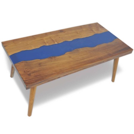 vidaXL Couchtisch Teak Harz 100 x 50 x 40 cm