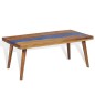vidaXL Couchtisch Teak Harz 100 x 50 x 40 cm vidaXL Couchtisch Teak Harz 100 x 50 x 40 cm