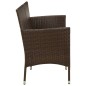 vidaXL Gartensofa 3-Sitzer mit Kissen Braun Poly Rattan vidaXL Gartensofa 3-Sitzer mit Kissen Braun Poly Rattan