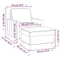 vidaXL Sessel mit Hocker Braun 60 cm Samt vidaXL Sessel mit Hocker Braun 60 cm Samt