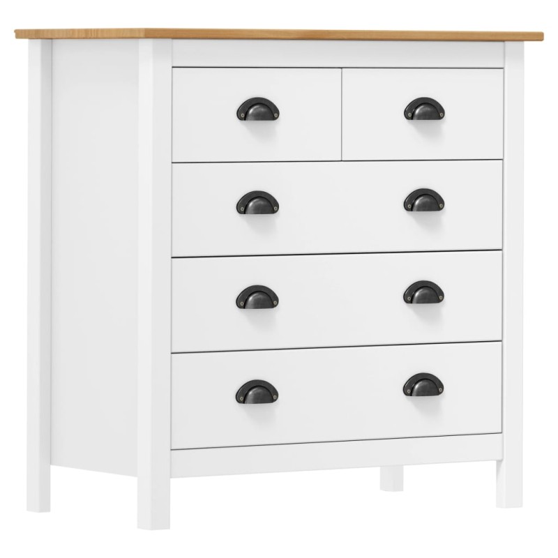 vidaXL Sideboard Hill Weiß 79x40x80 cm Massivholz Kiefer vidaXL Sideboard Hill Weiß 79x40x80 cm Massivholz Kiefer