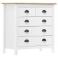 vidaXL Sideboard Hill Weiß 79x40x80 cm Massivholz Kiefer vidaXL Sideboard Hill Weiß 79x40x80 cm Massivholz Kiefer