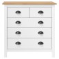 vidaXL Sideboard Hill Weiß 79x40x80 cm Massivholz Kiefer vidaXL Sideboard Hill Weiß 79x40x80 cm Massivholz Kiefer