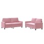 vidaXL 2-tlg. Sofagarnitur mit Kissen Rosa Samt vidaXL 2-tlg. Sofagarnitur mit Kissen Rosa Samt