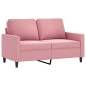 vidaXL 2-tlg. Sofagarnitur mit Kissen Rosa Samt vidaXL 2-tlg. Sofagarnitur mit Kissen Rosa Samt