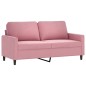 vidaXL 2-tlg. Sofagarnitur mit Kissen Rosa Samt vidaXL 2-tlg. Sofagarnitur mit Kissen Rosa Samt