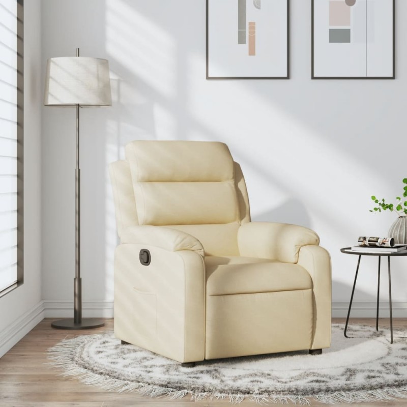 vidaXL Relaxsessel Creme Stoff vidaXL Relaxsessel Creme Stoff