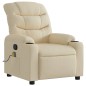 vidaXL Massagesessel Creme Stoff vidaXL Massagesessel Creme Stoff