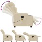 vidaXL Massagesessel Creme Stoff vidaXL Massagesessel Creme Stoff