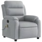 vidaXL Massagesessel Elektrisch Hellgrau Stoff vidaXL Massagesessel Elektrisch Hellgrau Stoff