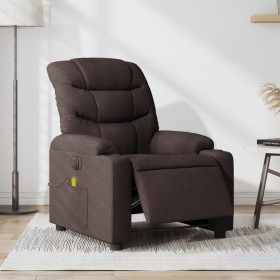 vidaXL Massagesessel Elektrisch Dunkelbraun Stoff