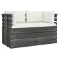 vidaXL Garten-Palettensofa 2-Sitzer mit Kissen Kiefer Massivholz vidaXL Garten-Palettensofa 2-Sitzer mit Kissen Kiefer Massivholz