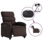 vidaXL Relaxsessel Elektrisch Dunkelbraun Stoff vidaXL Relaxsessel Elektrisch Dunkelbraun Stoff