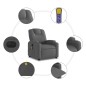 vidaXL Massagesessel Elektrisch Dunkelgrau Stoff vidaXL Massagesessel Elektrisch Dunkelgrau Stoff