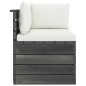vidaXL Garten-Palettensofa 2-Sitzer mit Kissen Kiefer Massivholz vidaXL Garten-Palettensofa 2-Sitzer mit Kissen Kiefer Massivholz