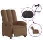 vidaXL Relaxsessel Elektrisch Braun Stoff vidaXL Relaxsessel Elektrisch Braun Stoff