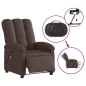 vidaXL Massagesessel Elektrisch Dunkelbraun Stoff vidaXL Massagesessel Elektrisch Dunkelbraun Stoff