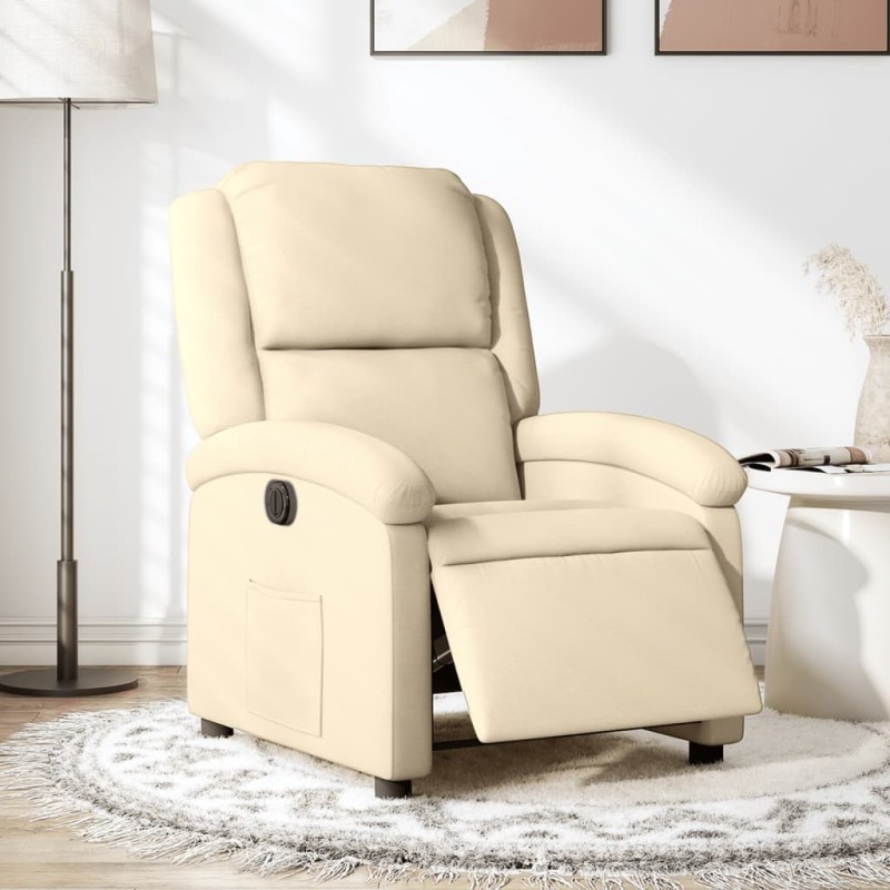 vidaXL Relaxsessel Elektrisch Creme Stoff vidaXL Relaxsessel Elektrisch Creme Stoff