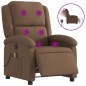 vidaXL Massagesessel Elektrisch Braun Stoff vidaXL Massagesessel Elektrisch Braun Stoff