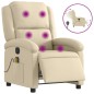 vidaXL Massagesessel Elektrisch Creme Stoff vidaXL Massagesessel Elektrisch Creme Stoff