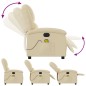 vidaXL Massagesessel Elektrisch Creme Stoff vidaXL Massagesessel Elektrisch Creme Stoff