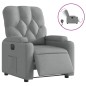 vidaXL Relaxsessel Elektrisch Hellgrau Stoff vidaXL Relaxsessel Elektrisch Hellgrau Stoff