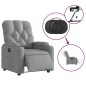 vidaXL Relaxsessel Elektrisch Hellgrau Stoff vidaXL Relaxsessel Elektrisch Hellgrau Stoff